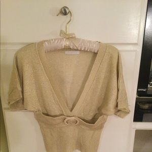 Gold sparkle crop top